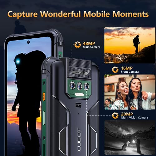 CUBOT Kingkong Power(2023) Outdoor Smartphone Android 13, 16GB(8+8)/256GB, 10600mAh(33W), 6.5" FHD+ Handy Ohne Vertrag mit Glare Taschenlampe, 48MP+20MP Nachtsicht, IP68/Dual 4G SIM/NFC/GPS – Bild 6