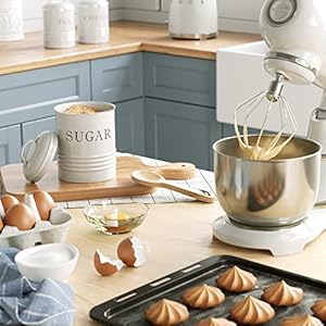 Barnyard Designs Canister Sets for Kitchen Counter Vintage Kitchen Canisters Country Rustic Farmhouse Decor Coffee Tea Sugar Container Set Metal White