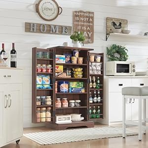   47-Kitchen-Pantry-Farmhouse-Storage-Cabinet-with-Barn-Doors-Organizer-and-Adjustable-Shelves-Rustic-Wood-Cupboard-for-Kitchen-Dining-Room-Bathroom-and-Hallway-Brown