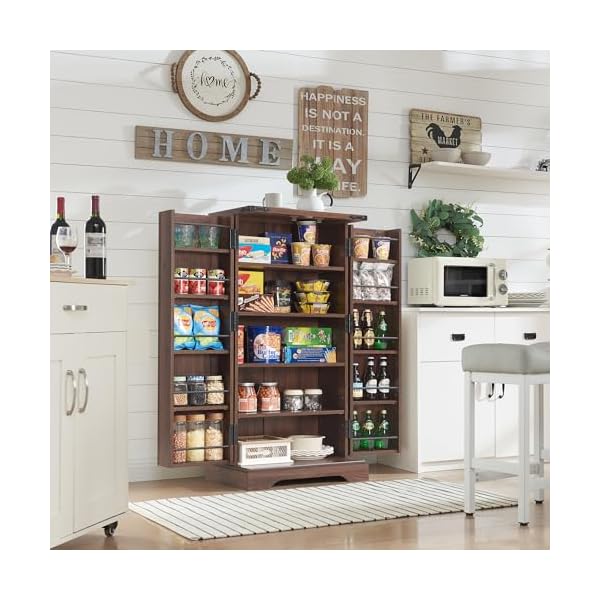   47-Kitchen-Pantry-Farmhouse-Storage-Cabinet-with-Barn-Doors-Organizer-and-Adjustable-Shelves-Rustic-Wood-Cupboard-for-Kitchen-Dining-Room-Bathroom-and-Hallway-Brown