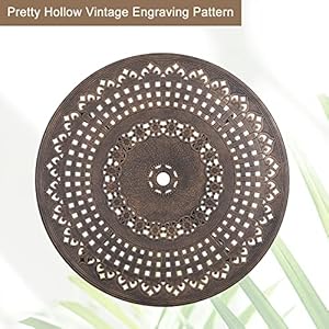   PHI-VILLA-5-Piece-Patio-Dining-Set-for-Outdoor-Cast-Aluminum-Round-Patio-Table-and-Chairs-Set-with-Cast-Aluminum-Furniture-Patio-Chairs-39-Round-Dining-Table-for-Yard-Golden-Bronze