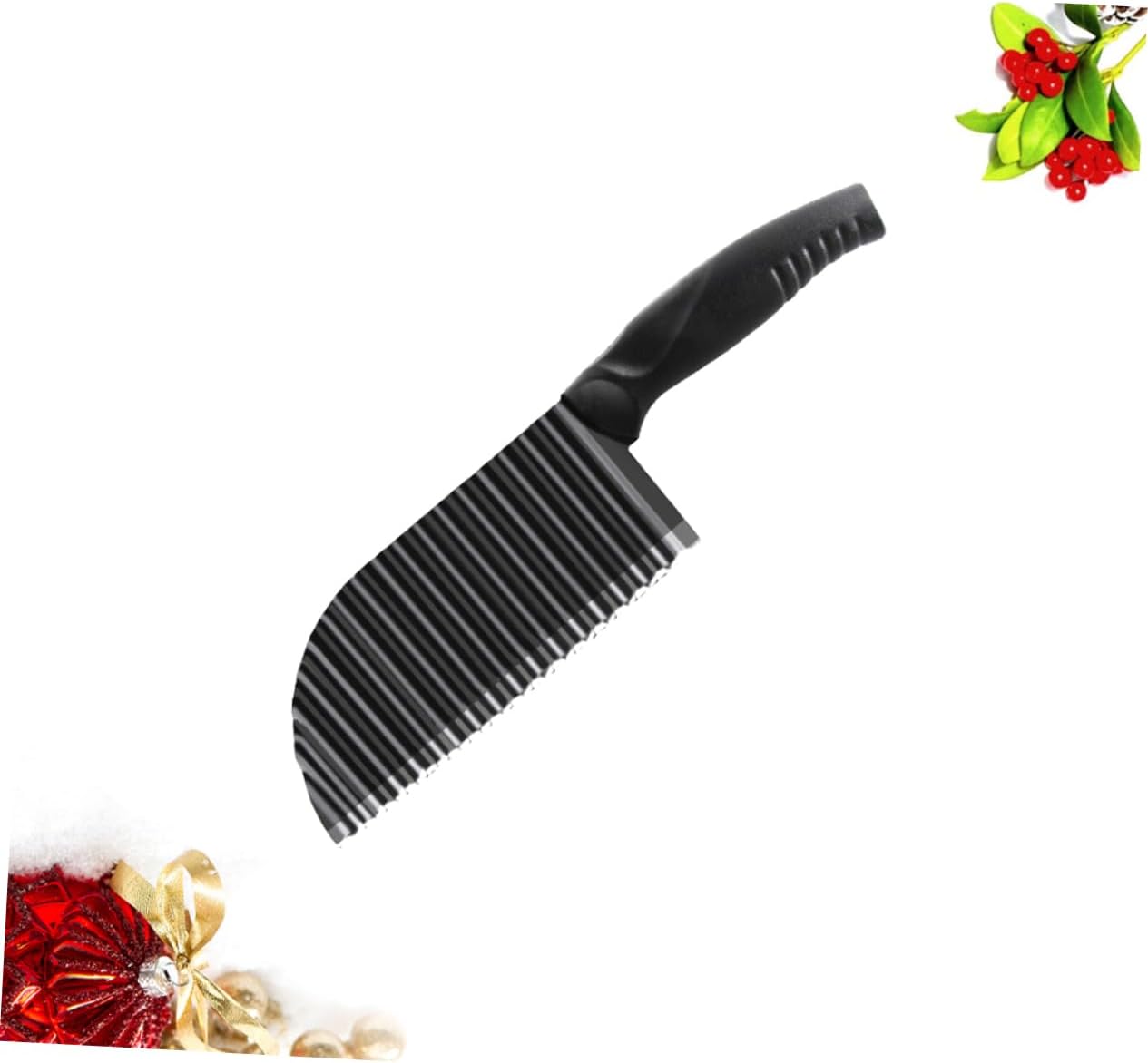 Zerodeko Stainless Steel Wave Slicer Comfortable Grip Black