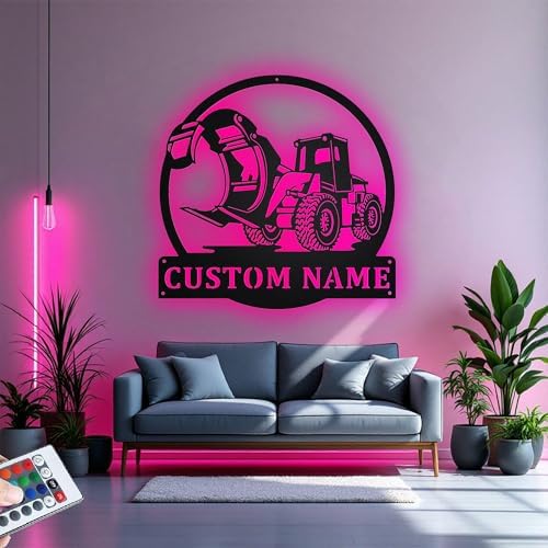 Personalized Metal Wall Art with LED Lighting