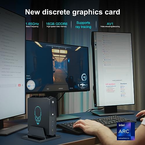 Intel Gaming PC, Intel NUC 12 Enthusiast Mini PC, Intel Core i7-12700H(14C/20T, 24MB Cache) Intel Arc A770M 16GB GDDR6, 32GB RAM & 1TB SSD, Unterstützung 8K/WiFi6E/BT5.3/Thunderbolt4/HDMI/Win 11 Pro – Bild 8