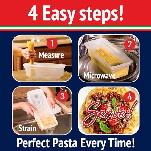 Fasta Pasta Microwave Cooker with Lid and Strainer 1