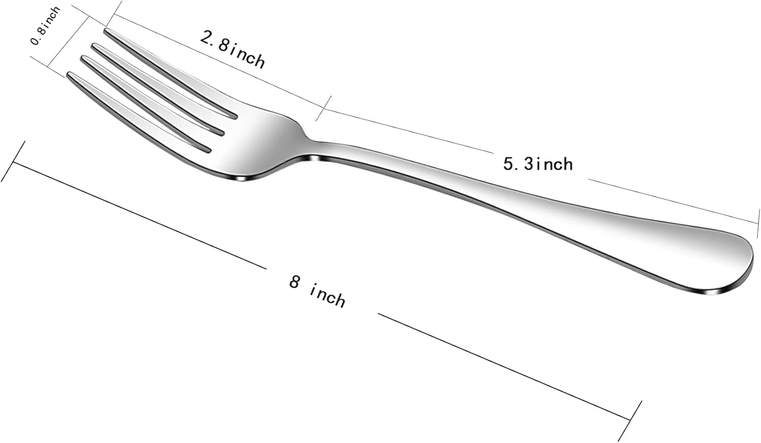 ELLERT 12-Piece Dinner Forks Silverware Set 1