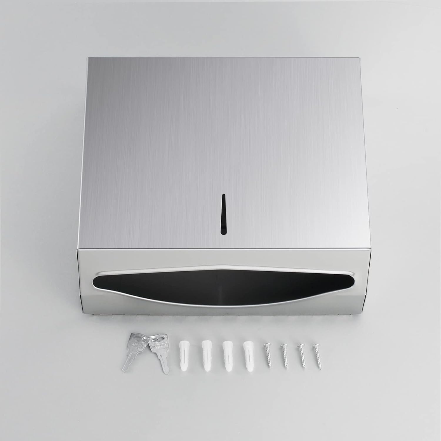 Modunful Paper Towel Dispenser Wall Mount - Commercial Stainless Steel Holder Large Capacity Durable
