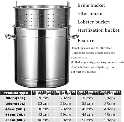 Stainless Steel 45 qt Steamer Pot Boiling Deep-Frying and Cooking Made Easy