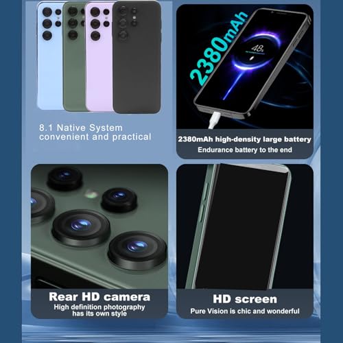 ciciglow S24 Pro Small 3G-Smartphone, 4-Zoll-Display, 2 GB RAM, 16 GB ROM, Dual-SIM-Handy, 2380-mAh, 3 MP + 10 MP Studenten-Taschenhandy für Android 8.1 (Purple) – Bild 3