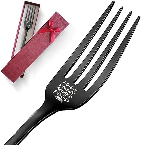 PZJIEAN Joey Doesnt Share Food Fork Black Engraved