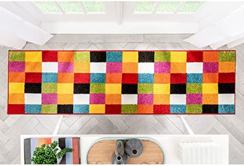 Well Woven Multi Geometric Area Rug 23 x 73 1
