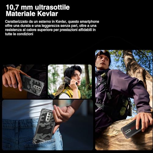 DOOGEE Blade 10 Rugged Smartphone 2024, 9GB+128GB/2TB Unzerstörbares Telefon Android 14, 6,56 Zoll HD+ 90Hz IPS, 10,7 mm Ultra-thin, 3 Slot/4G Dual SIM, 5150mAh/16MP+8MP/Octa Core/GPS/Face Unlock – Bild 4