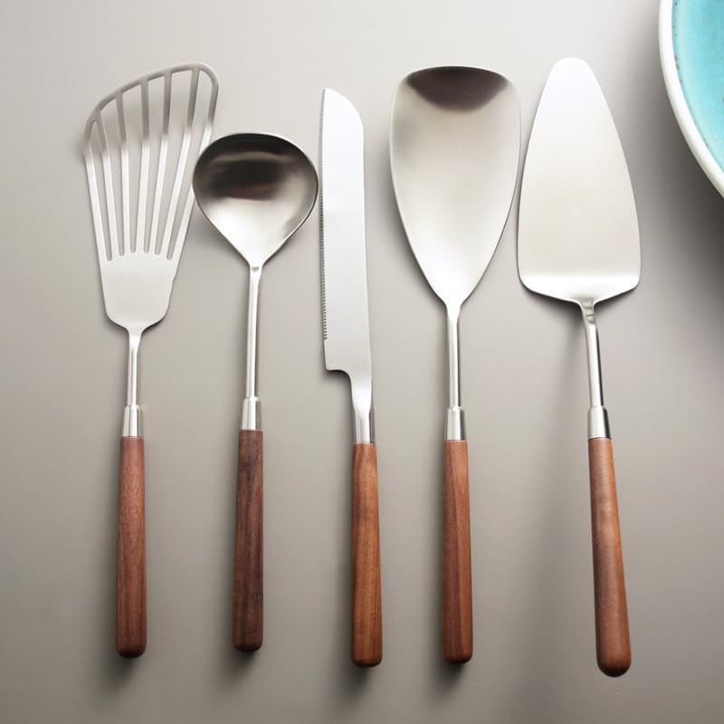 Durable Stainless Steel Serving Set Mirror Polished Edge 108 Pieces