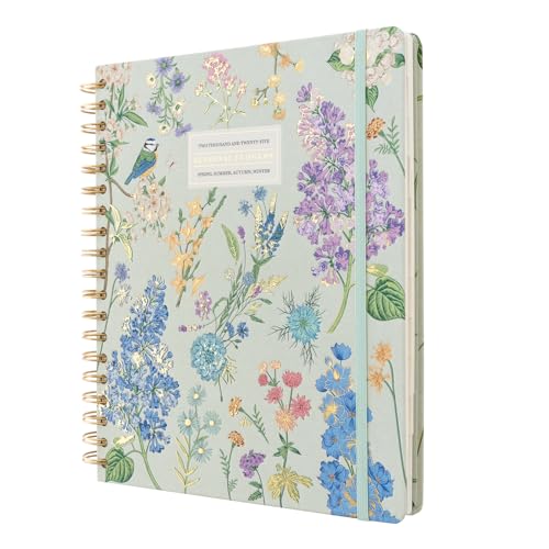 Kokonote - Agenda Semainier 2024 2025 Scolaire Seasonal Flowers | Agenda Grand Format, Agenda Spirale - Août 2024 à Décembre 2025
