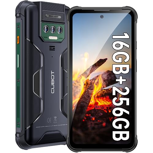 CUBOT Kingkong Power(2023) Outdoor Smartphone Android 13, 16GB(8+8)/256GB, 10600mAh(33W), 6.5" FHD+ Handy Ohne Vertrag mit Glare Taschenlampe, 48MP+20MP Nachtsicht, IP68/Dual 4G SIM/NFC/GPS
