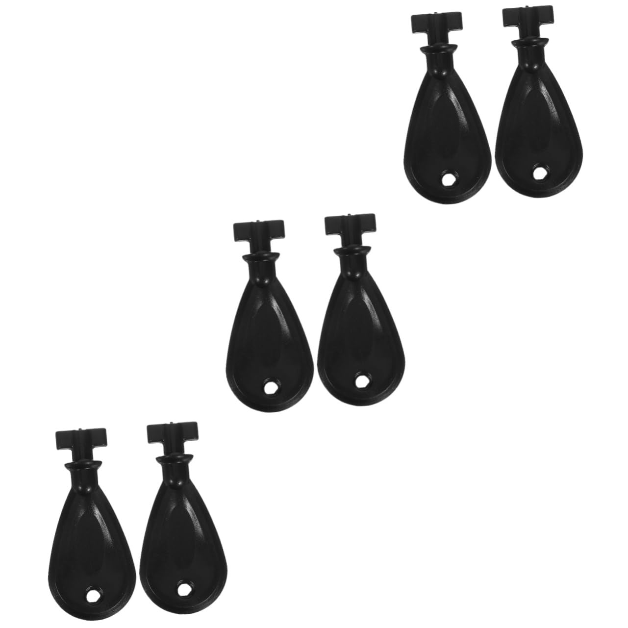 KICHOUSE 6 Pcs Tissue Box Key Replacement Black
