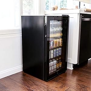   NewAir-Beverage-Refrigerator-Cooler-126-Cans-Free-Standing-with-Right-Hinge-Glass-Door-Beverage-Cooler-Mini-Fridge-Beverage-Organizer-For-Beer-Wine-Soda-And-Cooler-Drinks