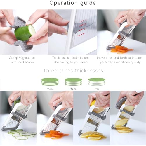 Adjustable Mandoline Slicer with 2 Peelers