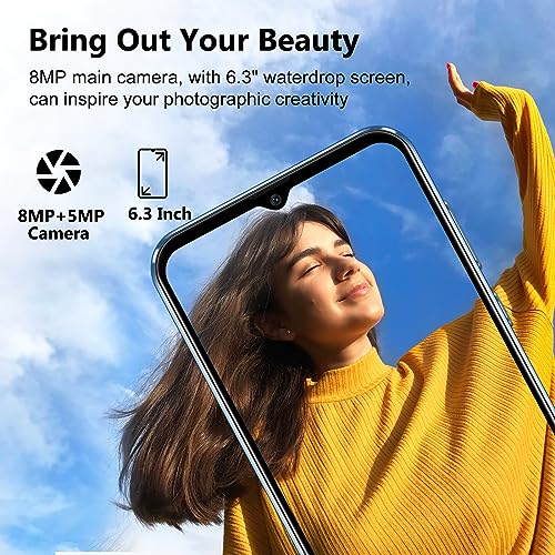 Xgody X18 Handys, Smartphone 6,3 Zoll IPS Bildschirm, 4G Android 10 OS Dual SIM Billiges Telefon, Quad Core 2GB+16GB, 8MP+5MP Kamera, 4000mAh Akku, GPS Face ID Smart Phone(Far Peak Blue) – Bild 5
