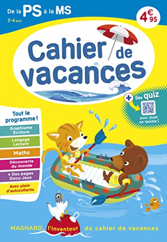 Cahier de vacances 2024, de la PS vers la MS 3-4 ans: Magnard, l’inventeur du cahier de vacances
