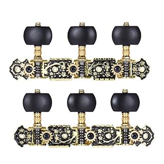 QAOHE Bouton de corde d’instrument 2 Pcs (L&R) Guitare Classique Tuning Peg Or et Noir Mécanique Guitare Acoustique Mécanique 1 : 14 Tuning Keys Boutons String Tuners (AOS-020HV3P) - Les Beatles, Paul McCartney, John Lennon, RIngo Starr, George Harrison