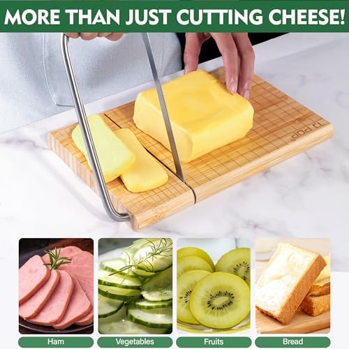 Bamboo Cheese Slicer Eco-Friendly Durable 10x8 inch