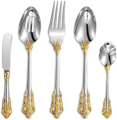KEAWELL Gorgeous 5-Piece 1810 Stainless Steel Hostess Serving Utensil Set