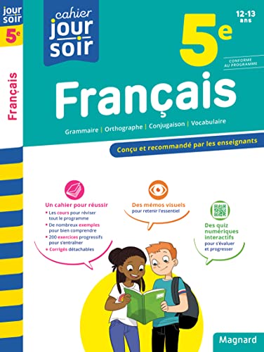 Français 5e - Cahier Jour Soir: Conçu et recommandé par les enseignants