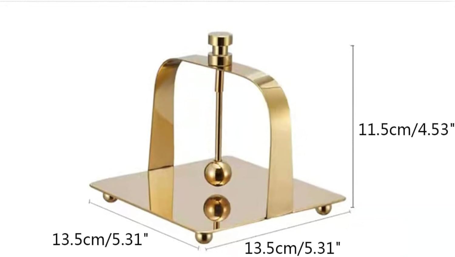 Gold Napkin Holder Freestanding Steel Tissue Dispenser
