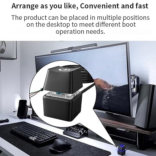 OVNSHVN LED-Licht, Computer-Desktop-Switch, PC-Motherboard, Externer Start-/Einschaltknopf, Verlängerungskabel für Heimbüro, 10 M, Schwarz, Langlebig, Einfache Installation – Bild 3