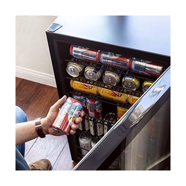   NewAir-Beverage-Refrigerator-Cooler-126-Cans-Free-Standing-with-Right-Hinge-Glass-Door-Beverage-Cooler-Mini-Fridge-Beverage-Organizer-For-Beer-Wine-Soda-And-Cooler-Drinks