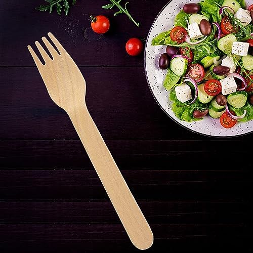 Eco-Friendly Birchwood 250-Pack Disposable Forks