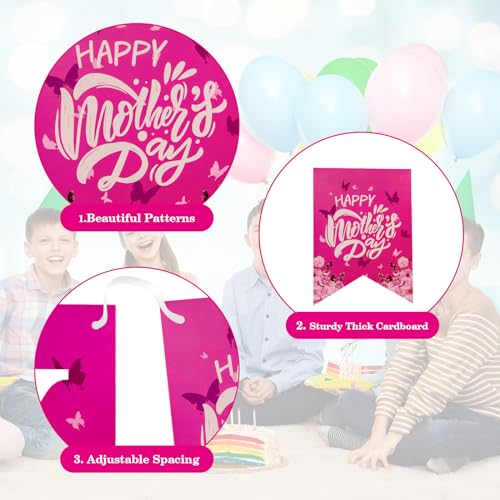 toututu Happy Mothers Day Banner, Mothers Day Decorations for Party, Mother's Day Decoration Banners Backdrop suit for home or outdoor Decor, Happy Mother's Day Banners Background Party supplies - Image 7