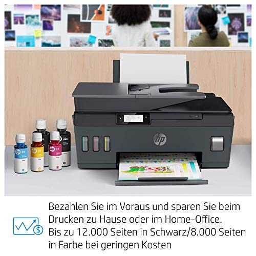 HP Smart Tank Plus 655 Multifunktionsdrucker (Drucker, Scanner, Kopierer, Fax, WLAN, AirPrint, 4-in-1, inklusive Tinte für bis zu 3 Jahre drucken), Schwarz – Bild 4