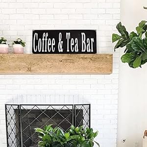   Coffee-Tea-Bar-Sign-Rustic-Coffee-Bar-Country-Farmhouse-Wood-Sign-Coffee-Decorations-for-Kitchen-Coffee-Sign-for-Coffee-Bar-Tea-Sign-Novelty-Wall-Art-Home-Decor-5x16-Inch