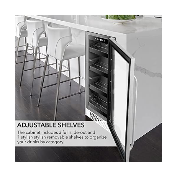  Whynter-BBR-638SB-Built-in-Under-Counter-12-inch-Beverage-Refrigerator-and-Cooler-Fridge-with-Glass-Door-20-Cubic-Feet-Stainless-75-Capacity-Can