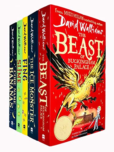 David Walliams Collection 5 Books Set (Fing, The Ice Monster, Slime, Code Name Bananas, The Beast of Buckingham Palace)