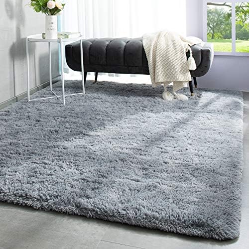 TWINNIS Super Soft Shaggy Rugs 3x5 Feet Grey