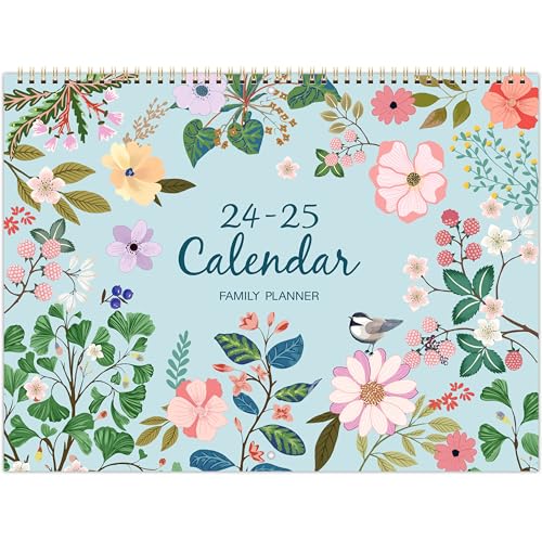 Family Calendar 2024-2025 - Calendar 2024-2025, 18 Months from July 2024 to December 2025, Wall Calendar with 6 Columns, Notes, 39 x 29 cm, Thick Paper, Back Pocket, Perfect Family Planner