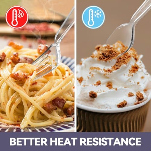 200-Count Heavy Weight Plastic Forks Spoons Set