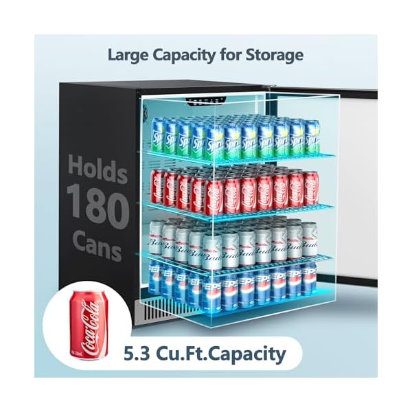   24-inch-Beverage-Refrigerator-180-Cans-Under-Counter-Fridge-with-Stainless-Steel-Built-in-and-Freestanding-Outdoor-Refrigerator-for-Patio-Home-Kitchen-ETL-DOE-NSF-Approved
