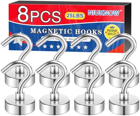 8-Pack 23-Pound Magnetic Hooks