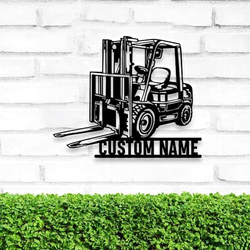 Zikako Custom Forklift Driver Metal Wall Art LED Light Sign