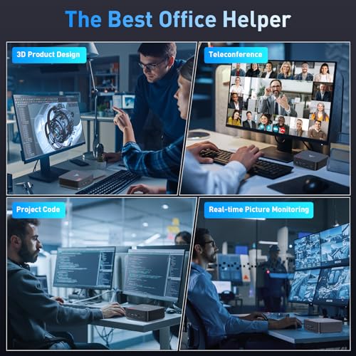 NiPoGi AM16 Mini PC ΑΜD Ryzen 5 PRO 5675U(Besser als 5560U/5600U,6C/12T, Max.4,3GHz),Mini Computer 32GB Dual Channels+512GB M.2 NVME SSD,WiFi6/BT5.2/Triple Display Desktop PC 4K@60Hz/HDMI+Typ-C – Bild 7
