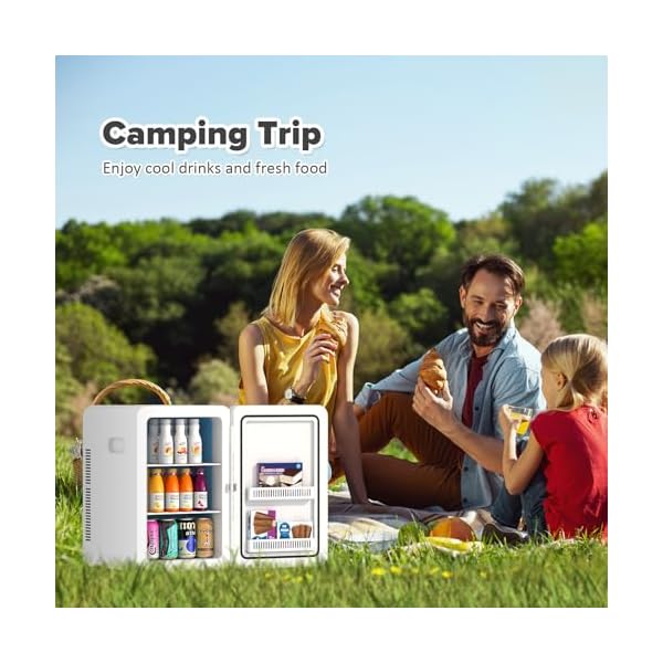   22L30Cans-Mini-Fridge-for-Bedroom-12v-DC-Portable-Cooler-Warmer-Mini-Refrigerator-with-Glass-Front-for-Car-Office-Desk-Dorm-Food-Beverage-Skincare-Makeup-White