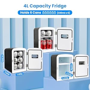   Simple-Deluxe-4L-Portable-Mini-Fridge-Warmer-and-Cooler-Six-12oz-Cans-Compact-Refrigerator-100-Freon-Free-Eco-Friendly-4-L-Black