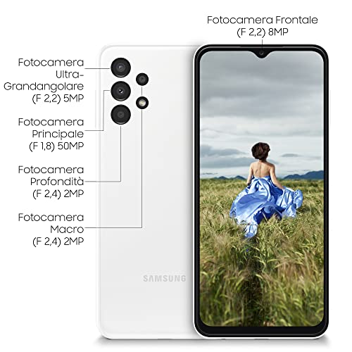 Samsung Galaxy A13 Android-Smartphone, 6,6 Zoll Infinity-V Display, Android 12, 4 GB RAM und 128 GB interner erweiterbarer Speicher², Akku 5.000 mAh³, Weiß – Bild 5