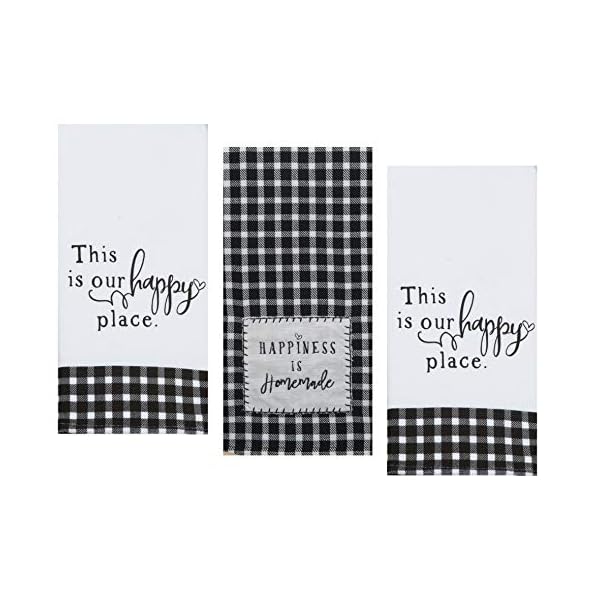   3-Farmhouse-Country-Themed-Decorative-Cotton-Kitchen-Towels-Set-with-Black-and-White-Print-1-Tea-and-2-Dual-Purpose-Towel-for-Dish-and-Hand-Drying-by-Kay-Dee-Designs