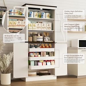   71-Tall-Kitchen-Pantry-Cabinet-with-3-Pack-Pull-Out-Drawers-for-CabinetsFarmhouse-Storage-Cabinet-with-Load-Bearing-Steel-PipePantry-Organizers-and-Storage-for-KitchenDining-RoomAntique-White