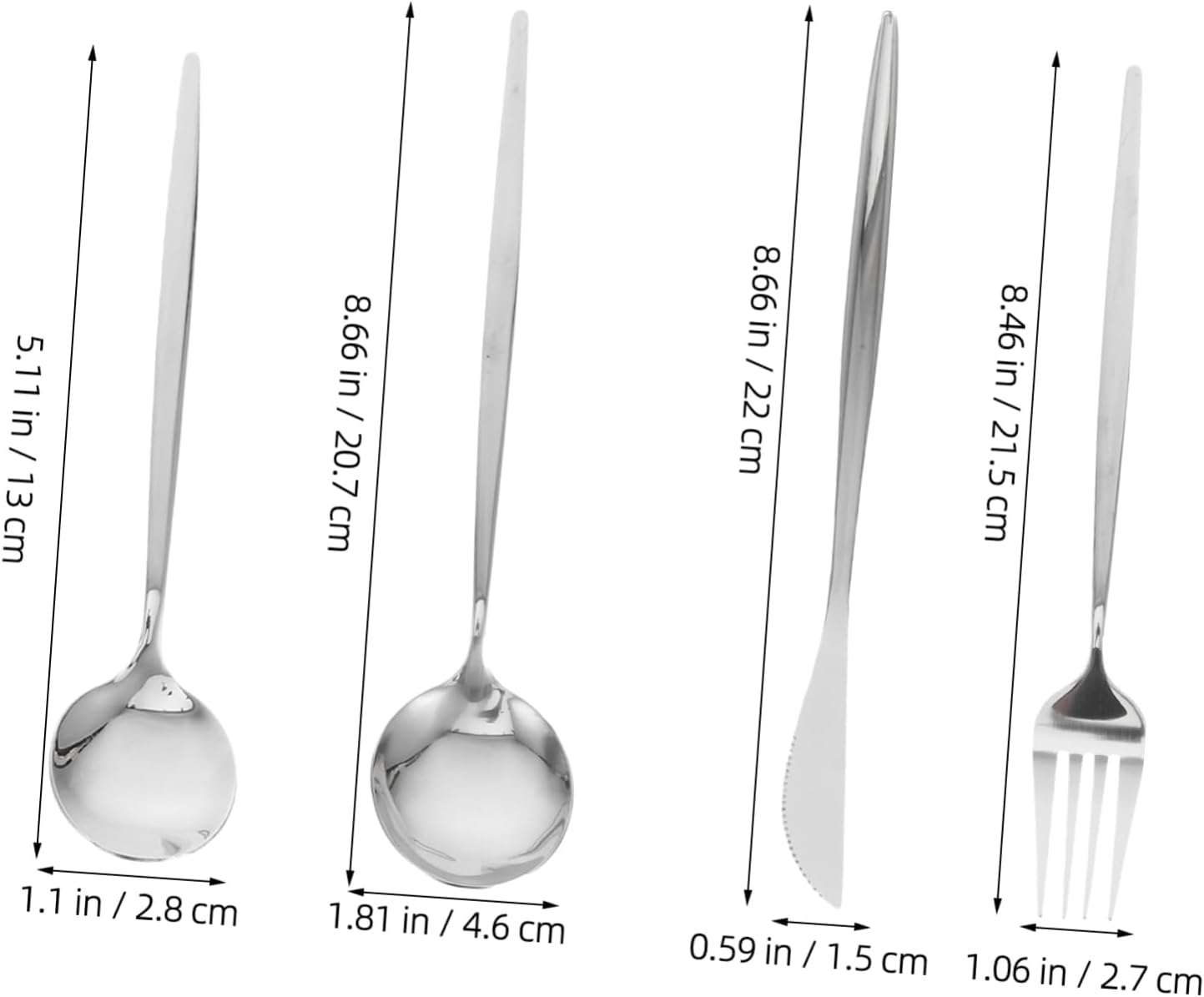 Chic Stainless Steel Knife Fork Set for Parties